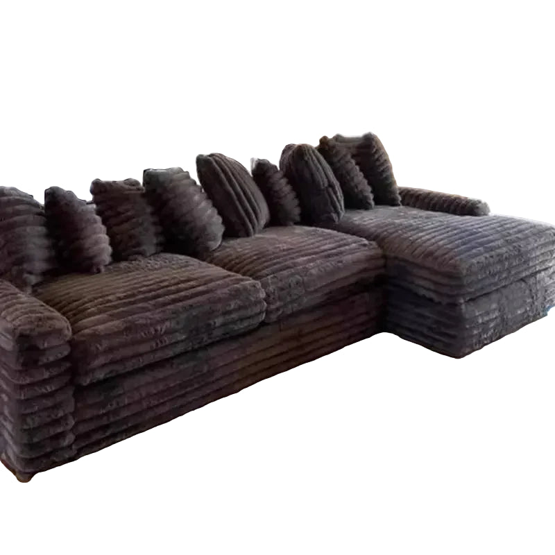 Modernes Boden-Sofa mit Pouf, komprimiertes