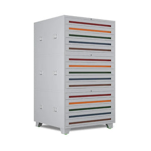 Metall-Aktenschrank für Kunst & Büro, 5 Schubladen pro Fach, 40x42x170 cm