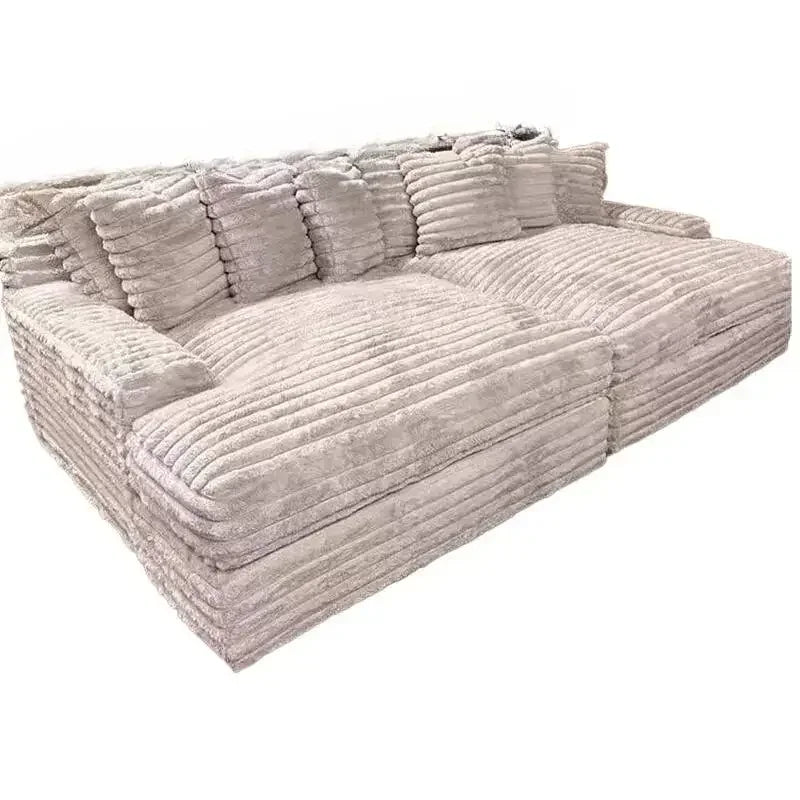 Modernes Boden-Sofa mit Pouf, komprimiertes