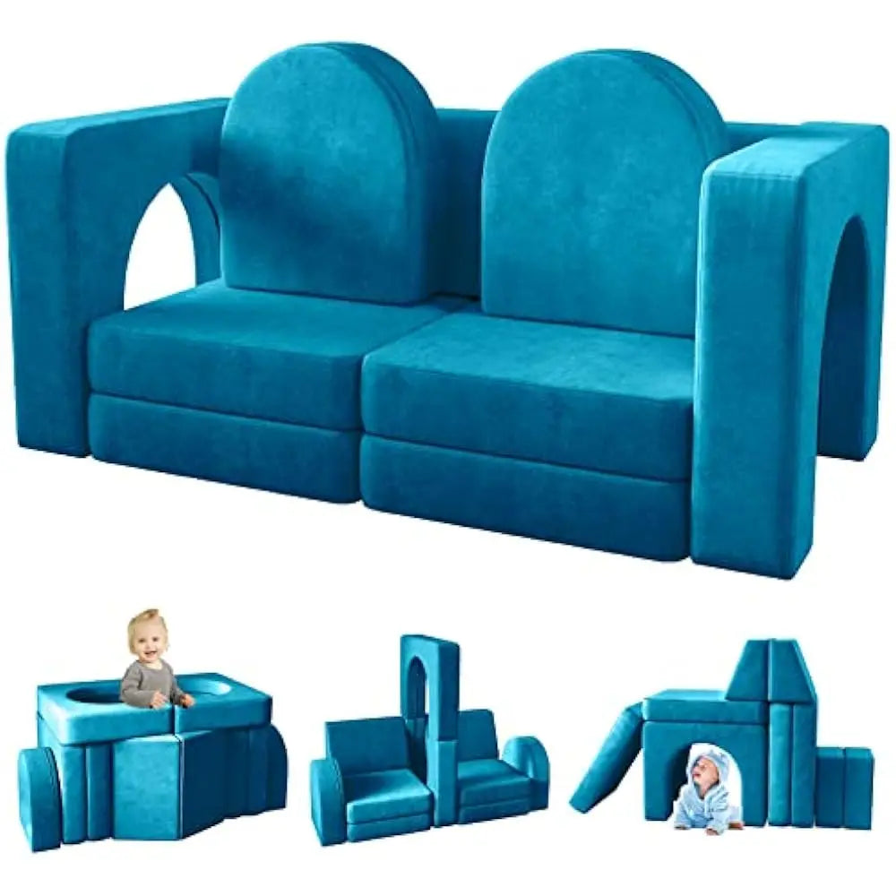 Modulares 10-in-1 Kindersofa – Spiel- und Schlafsofa für Jungen & Mädchen