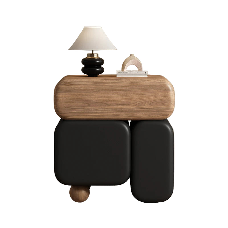 Nachttisch mit Schublade, Creme Design, 40/45/50x40x50 cm, Schlafzimmermöbel