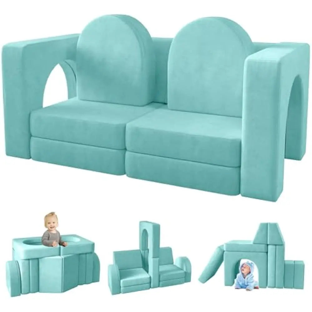 Modulares 10-in-1 Kindersofa – Spiel- und Schlafsofa für Jungen & Mädchen