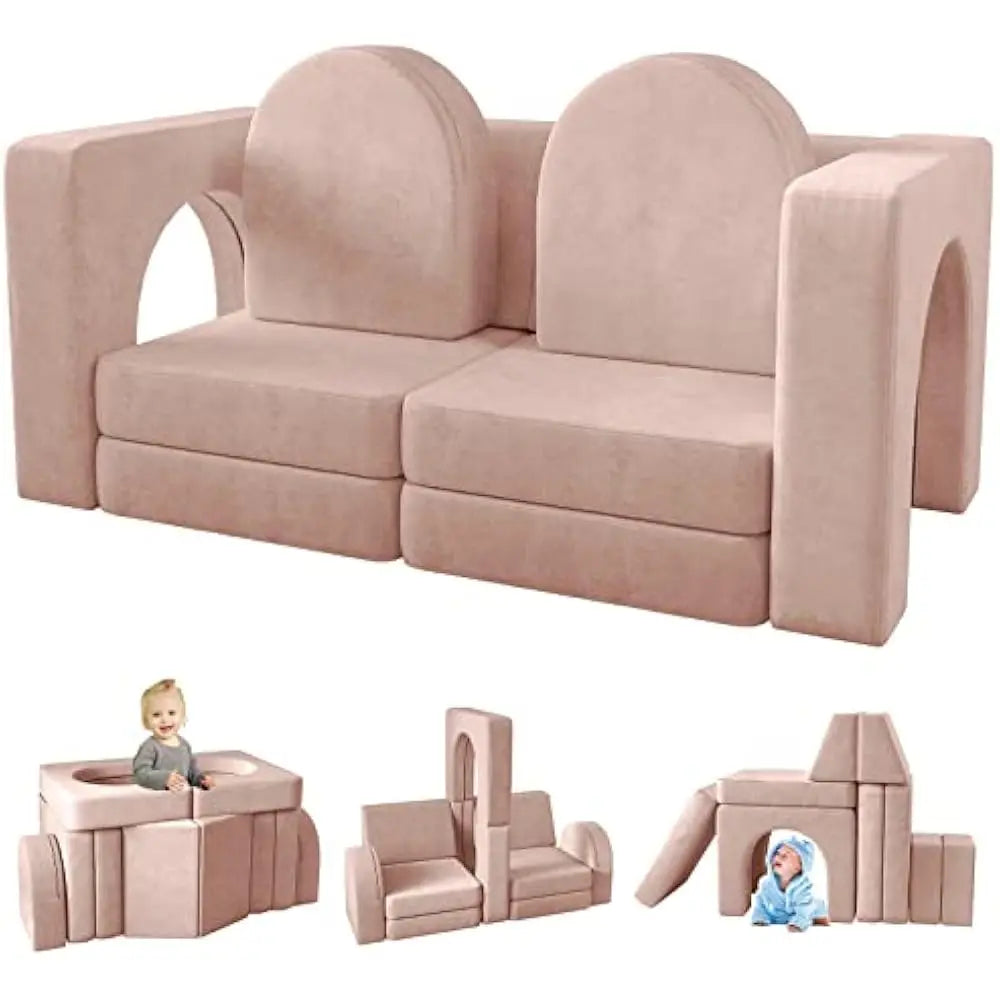 Modulares 10-in-1 Kindersofa – Spiel- und Schlafsofa für Jungen & Mädchen