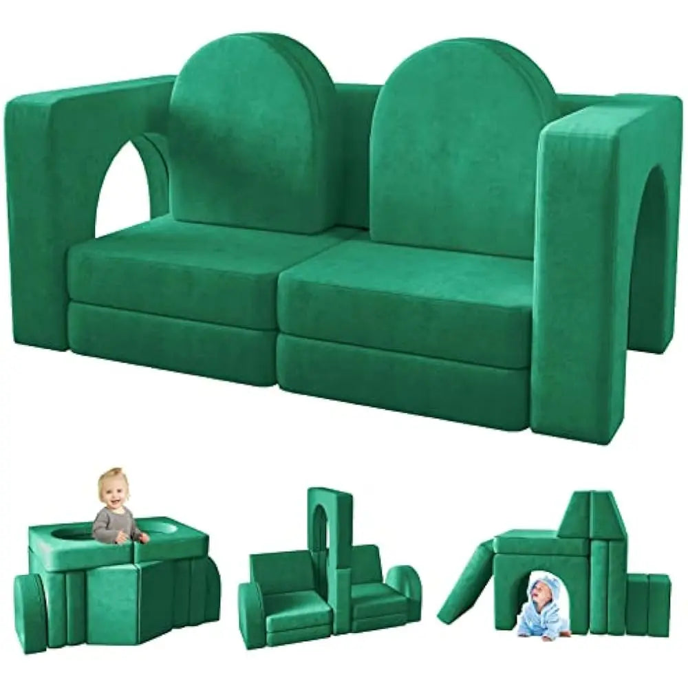 Modulares 10-in-1 Kindersofa – Spiel- und Schlafsofa für Jungen & Mädchen